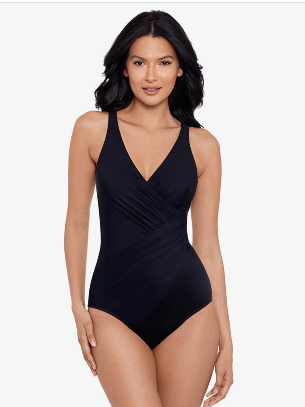 Miraclesuit Oceanus 1 Piece Shapewear swimsuit 10 DDD Black NWT underwire